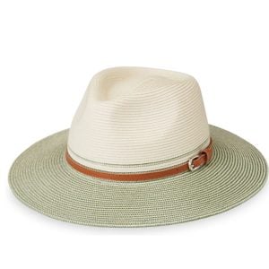 Green Brimmed Kristy Fedora by Wallaroo Hats